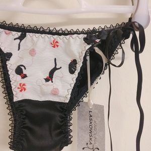 Karolina Laskowska Silk Cat Print Panty